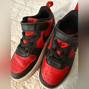 Nike Red and Black Velcro Sneakers Toddler 9C